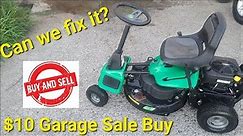 Fixing a $10 Garage Sale Bought Weedeater One Rider Mower