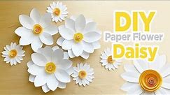 DIY Paper Daisy Flower | Free Template | Paper Flowers with or without Cricut
