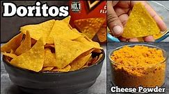 How to Make DORITOS at Home ! NACHOS with Cheese Powder & Salsa Dip Recipe