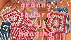 Crochet Granny Square Wall Hanging Tutorial (beginner-friendly + PDF pattern !)