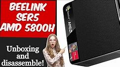 Beelink SER5 Mini PC AMD 5800H Unboxing, Review, and Disassemble!