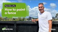 Paint like a Pro - How to paint a fence