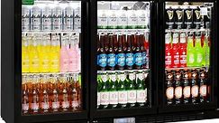Under Bench Glass 3 Door Commercial Bar Fridge with Heated Glass To Stop Condensation
