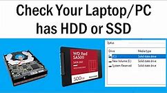 How to Check If Hard Drive is SSD or HDD in Windows 10, 11 | Check Your Laptop Has Hard Drive or SSD
