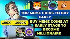 TOP MEME COINS TO BUY EARLY ! WHICH MEME COIN IS NEXT SHIBA INU, PEPE, BONK - SKID/MYRO/BENTHEDOG