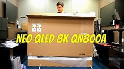 Samsung 65QN800A 8K Neo QLED UHD TV Unboxing, Setup and 8K HDR Video Content