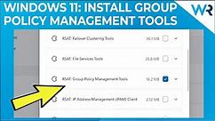 How to install Group Policy Management Console on Windows 11