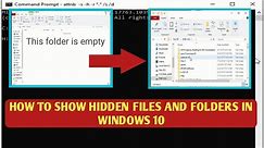 How to Show Hidden Files and Folders of USB Stick to Windows 10