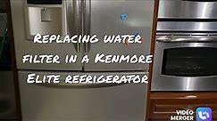Replacing a a 15 year old water filter on a kenmore Elite fridge