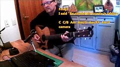 How to play America (c) by Simon & Garfunkel - Tutorial for Guitar - Just sing and play along!