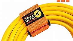 Super-Stretch Wrap-It Storage Straps - Assorted 12-Pack Orange - Elastic Hook and Loop Cinch Straps - Extension Cord Organizer, Hose and Cables Straps, Cord Wrap, Cord Keeper, Garage and RV Storage