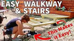 DIY Wooden Walkway with Stairs | Fast, Simple, Inexpensive