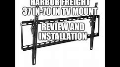 Harbor Freight TV Mount ARMSTRONG 37 in. to 70 in. TV Mount Review & Installation