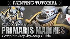 How To Paint Primaris Space Marines (RED SCORPIONS) Warhammer 40K Painting Tutorial | HD