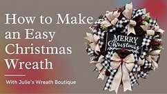 Christmas Wreath DIY | Merry Christmas Wreath | How to Make a Wreath | Curl Wreath Method