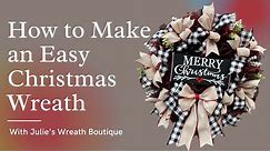 Christmas Wreath DIY | Merry Christmas Wreath | How to Make a Wreath | Curl Wreath Method