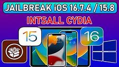 😍 Install Cydia Rootfull Jailbreak iOS 16.7/15.7.9 Windows| CheckRa1n PaleRa1n Without USB Jailbreak