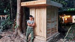 Full Video: Building Complete Off Grid Toilet Cabin in the Foresst. 1 yeaar Living Off Grid