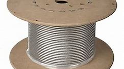 Cable 5/16 1x19 Stainless Steel Wire Rope Cable T316 250 Foot Reel