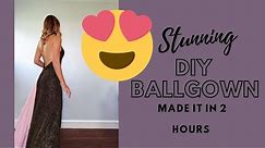 DIY evening gown -- follow along tutorial I made in 2 hours for a ball
