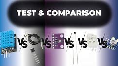 🌡️ Temperature sensors comparison - DHT11 VS DHT22 VS DS18B20 VS BMP280 VS THERMISTOR VS MLX90614