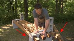 DIY Cinder Block Cottage Bench