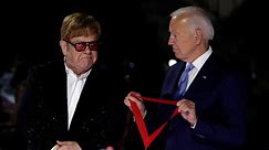 Elton John awarded medal by President Biden following White House gig