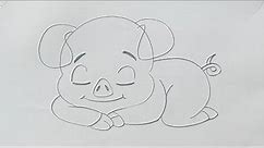 piggy drawing easy, how to draw a piggy characters, how to draw a little piggy