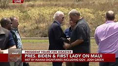 President Biden greeted by Maui Mayor Richard Bissen, US Rep. Ed Case