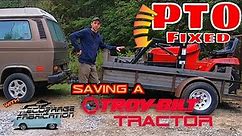 Saving a Troy bilt GTX20 Tractor loader PTO adjustment kohler commend engine #tractor #tractorvideo