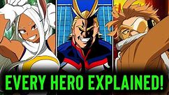 Every Pro Hero in My Hero Academia Explained!