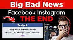 Big Breaking News | Facebook Instagram THE END | Meta Platforms Server Down