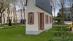 A tour of the Narrow House created by the artist Erwin Wurm in Claude Erignac Park, Le Havre