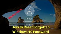 How to Reset Forgotten Windows 10 Password