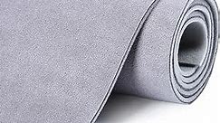 Automotive Headliner Materials Foam Faux Suede Marine Home Auto Upholstery Fabric Roof Lining DIY Replace Recover Solution Sagging Fade Dirty Interior Trim (Light Grey, 126" x 60")