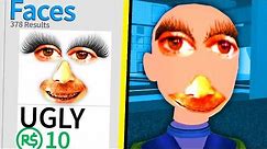 I made a ROBLOX face and MADE PEOPLE WEAR IT