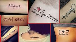 Meaningful Heartbeat Tattoo Designs with Names | couple Love tattoos | Name tattoos - Fashion Wing