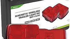 Agrieyes Wireless Trailer Lights Kit for Towing Truck, Rechargeable LED Tow Light with Super Magnetic,7 Way to 4 Way Transmitter for Boat Trailer, Caravan, Camper, RV