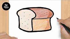 #167 How to Draw a Bread - Easy Drawing Tutorial
