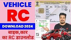 Vehicle RC Download online 2024 ! Bike RC Download process 2024 ! RC kaise download kare Mobile se?