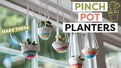 Make These Adorable Pinch Pot Planters | DIY Mini Planters