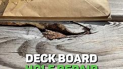 A quick little project to patch holes in your deck boards.