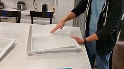 Samsung Bespoke fridge: remove glass from bottom shelf to clean spills