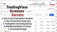 How To Use Trading View Screener For Scalping Trading || Shan Trader