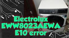Electrolux E10 error front load washing machine EWW8023AEWA model |