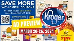 Kroger Ad Preview for 3/20-3/26 | 5x Digital Coupon Sale, BOGO Sale, Weekly Digitals, & MORE
