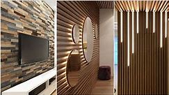 New Wooden wall decorating ideas 2024 | Modern living room wall cladding design ideas