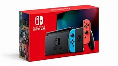 Restored Nintendo Switch Console with Neon Blue & Red Joy-Con (Refurbished)