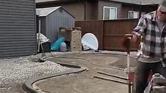 1351_Here’s some more concrete curbing action from when we did our backyard•This divides the rocks from the grass area we did...#landscape #backyard #concrete #construction #tools #c | Digital Creator