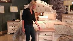 Realyn Chipped Two Tone Upholstered Panel Bedroom Set from Signature Design by Ashley